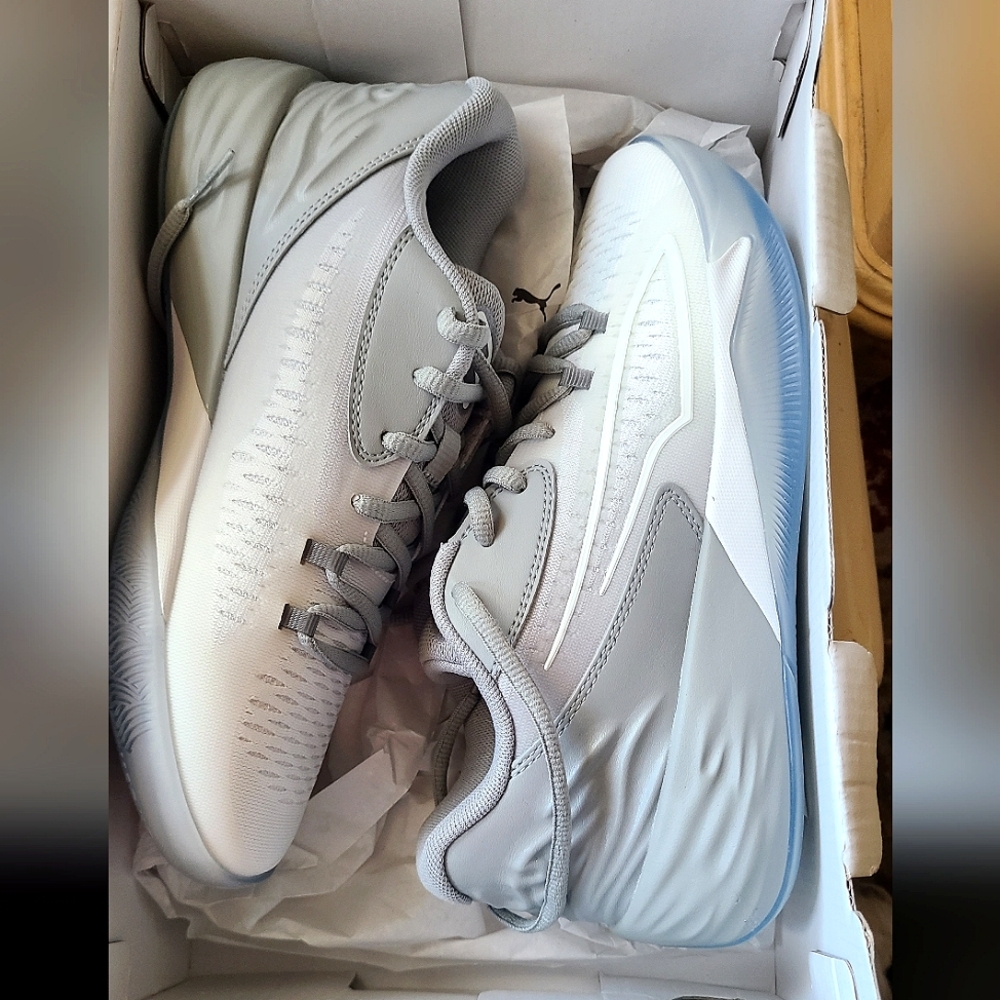 Women's Puma Gray Stewie 1 Basketball Sneakers